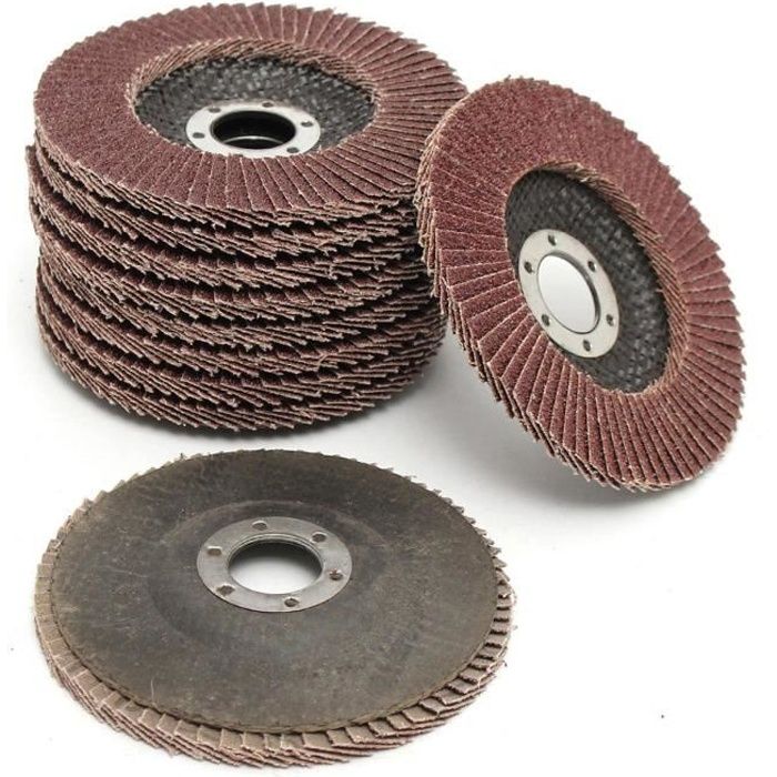 10PCS 115MM 60Grit Disques à Lamelle Ponçage Polissage Disque