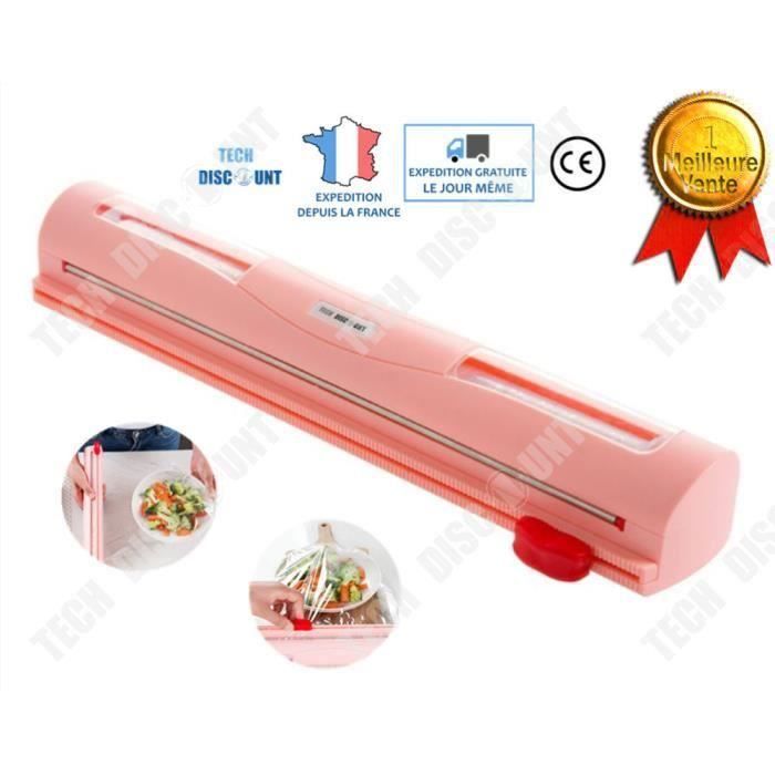 Meberg Coupe-Films Alimentaires Lot De 3 - Support Rangement Film Étirable Et Aluminium - 33.5cm