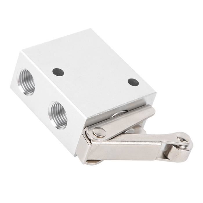 Vanne à Bouton Pneumatique 3 Voies En Alliage D'aluminium - Connexion G1/4, Pour Systèmes Pneumatiques