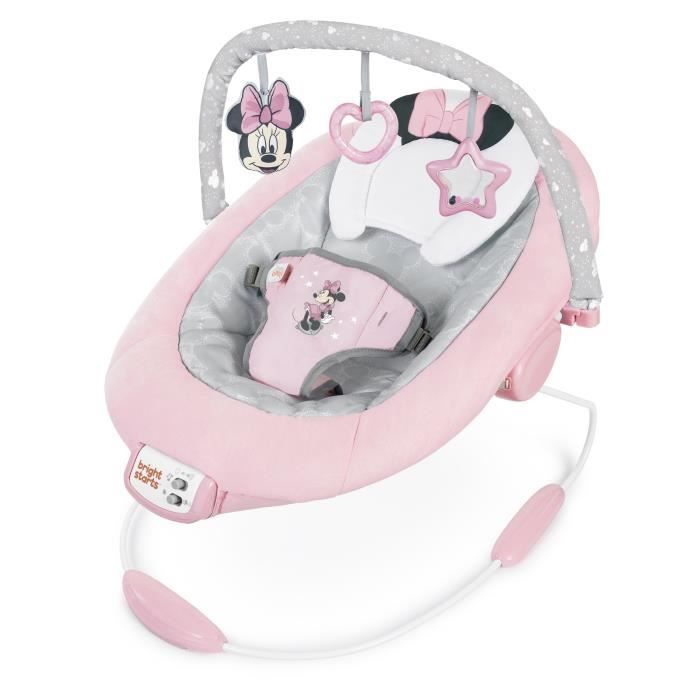 DISNEY BABY Transat Minnie Rosy Skies avec vibrations et arche de jeux, jusqu'à 6 mois