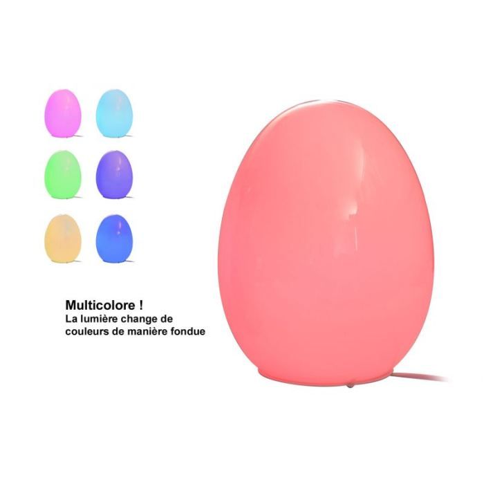 Lampe Oeuf Multicolore