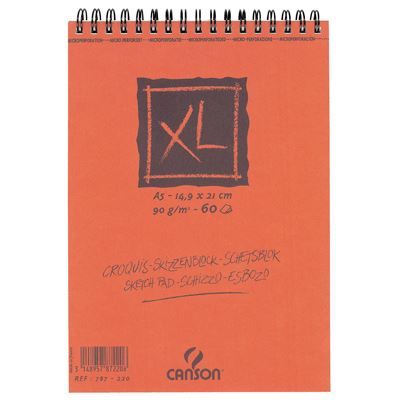 CANSON Album Spirale 60 feuilles XL® A5 - 90 g - Croquis