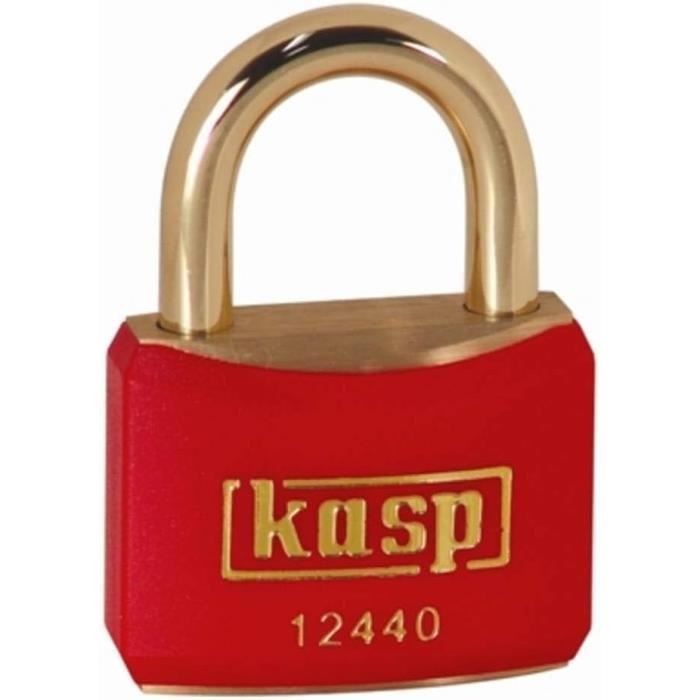 Kasp K12025D Lucchetto In Ottone Massiccio - 25mm Con Grillo In Acciaio - 2 Chiavi Incluse