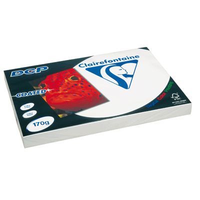 Ramette papier - CLAIREFONTAINE - DCP couché brillant 2 faces A3 170g - Pour impressions couleurs laser