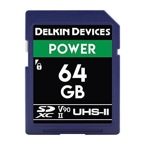 Carte mémoire SDXC - Delkin Devices - 64 Go - UHS-II - 300 Mo/s - Résistante à leau