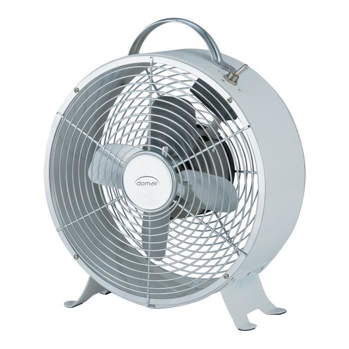 Ventilateur de table retro - DOMAIR - 20 cm - 20W - Blanc - Domac