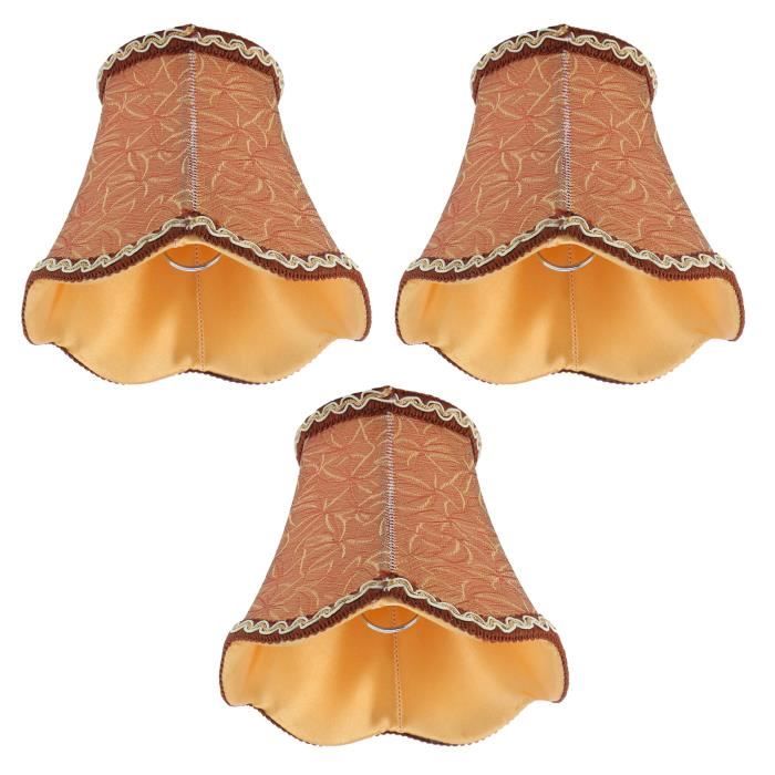 MISNODE 2 Pièces Abat-Jour D'intérieur, Abat-Jour En Tissu E14 Style Européen Lustre Table Applique Murale, Abat-Jour Pour Salon Chambre Hôtel Décor(Blanc