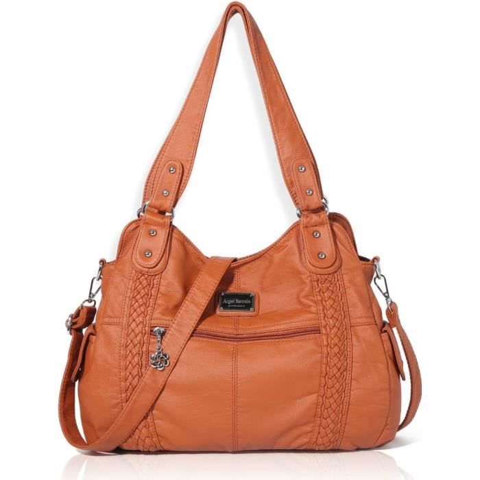 SMIUPIN Sac Fourre-Tout Hobo Pour Femmes - Sac à Main En Cuir PU Avec Bandoulière Réglable, Pratique Et Élégant