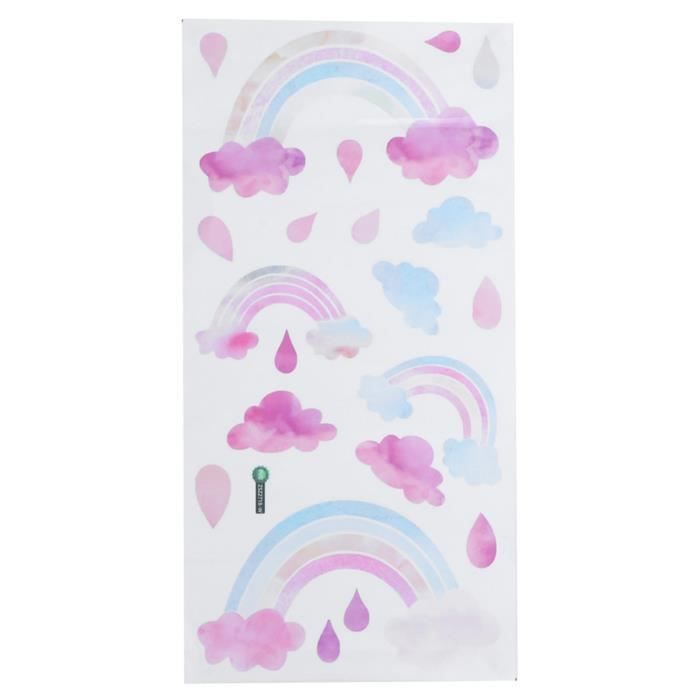 SUPERDANT Stickers Muraux 3D Avion Parachute Nuages - Autocollants Amovibles Chambre Enfant