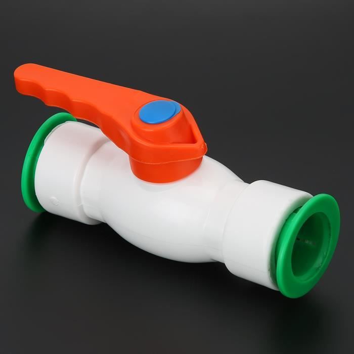 VanPE 3 Voies Pour Tuyau Polyéthylène 32 Mm - Robinet à Bille Plastique, Contrôle Débit Eau Irrigation