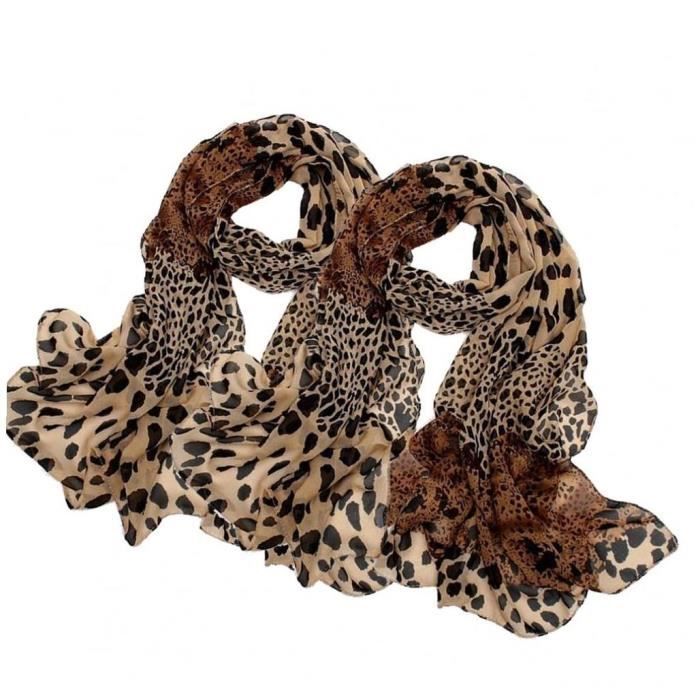 Femmes Long Imprimé Animal Écharpe Cou Écharpes Châle Wrap femmes noir marron FASHION Femmes Long Imprimé Animal Écharpe Cou Écharpes Châle Wrap femmes noir marron FASHION