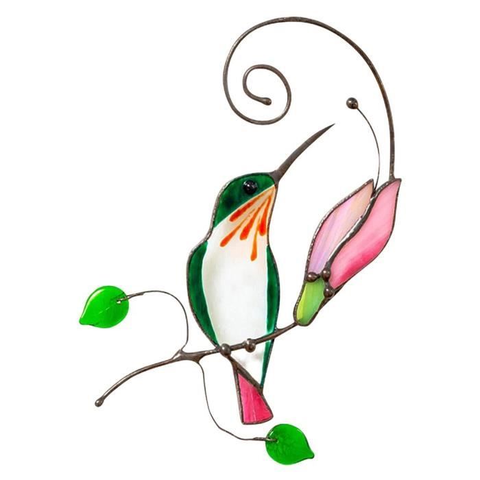 Stickers Fenêtre Branches Oiseaux Printemps Hummingbird Fleurs Porte Autocollant Fenetre Appliques Réutilisables De Porte Et Vitre - Maison