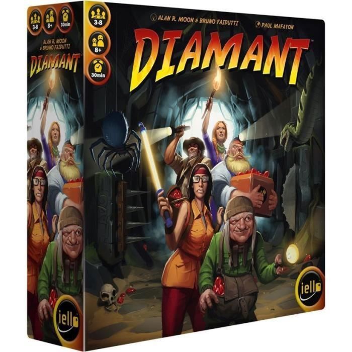 Jeu de société DIAMANT - IELLO - Dès 8 ans - Exploration de grotte et collecte de diamants