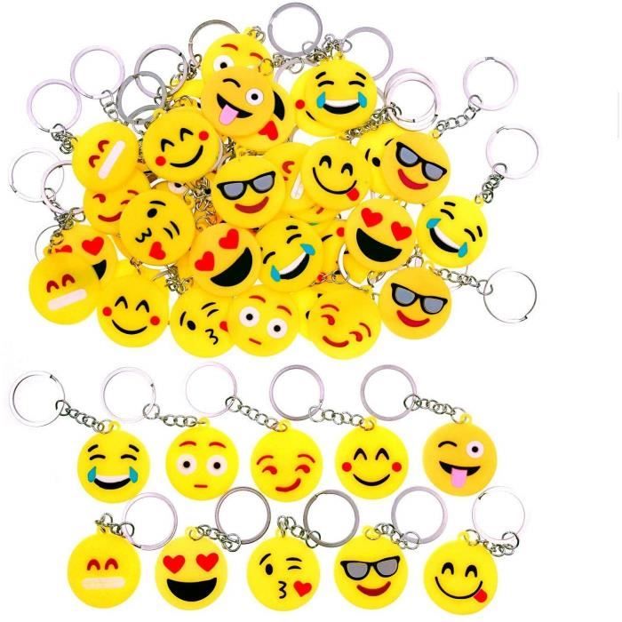 Jzk 50 X Emoji Porte Cles Emoticone Porte Cles Pour Cadeaux Anniversaire Des Enfants Remplisseurs De Sac De Fete Fete Des En 3726 Cdiscount Bagagerie Maroquinerie