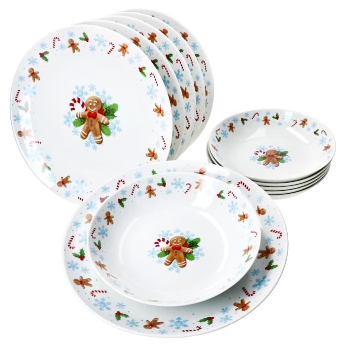 Service de table - MAMBOCAT - Candyman - 12 pièces - Porcelaine fine - 6 personnes Service de table - MAMBOCAT - Candyman - 12 pièces - Porcelaine fine - 6 personnes