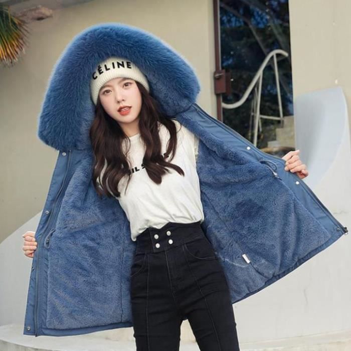 Manteau Fille Limited Too - Bleu Clair, Taille M, Capuche - Hiver Douillet