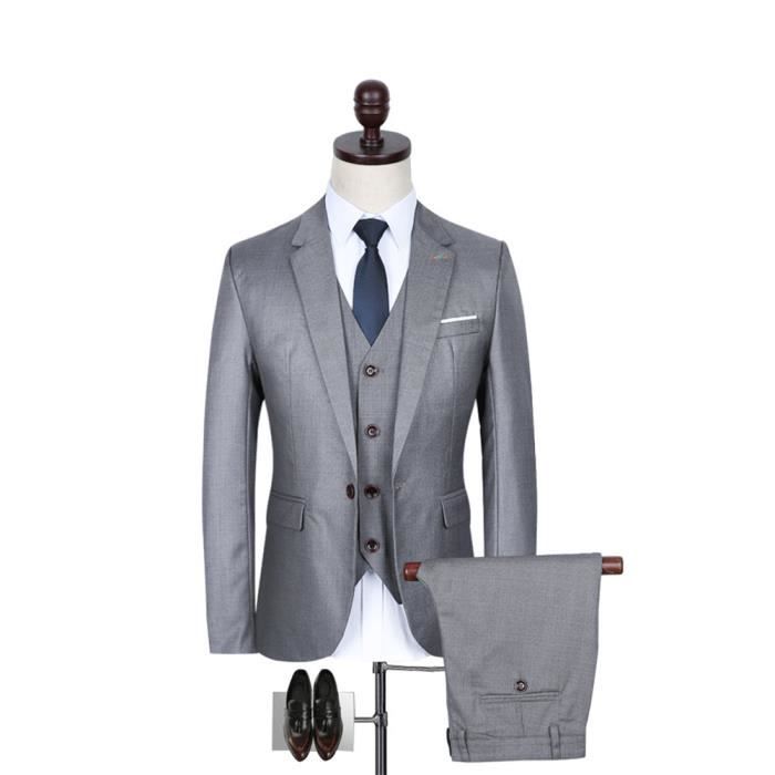 Vestepantalongilet3 Pièces Ensemble Marque Luxe Costume Homme Homme Blazer Hommes Pantalon De Costume Slim Vêtements Masculin
