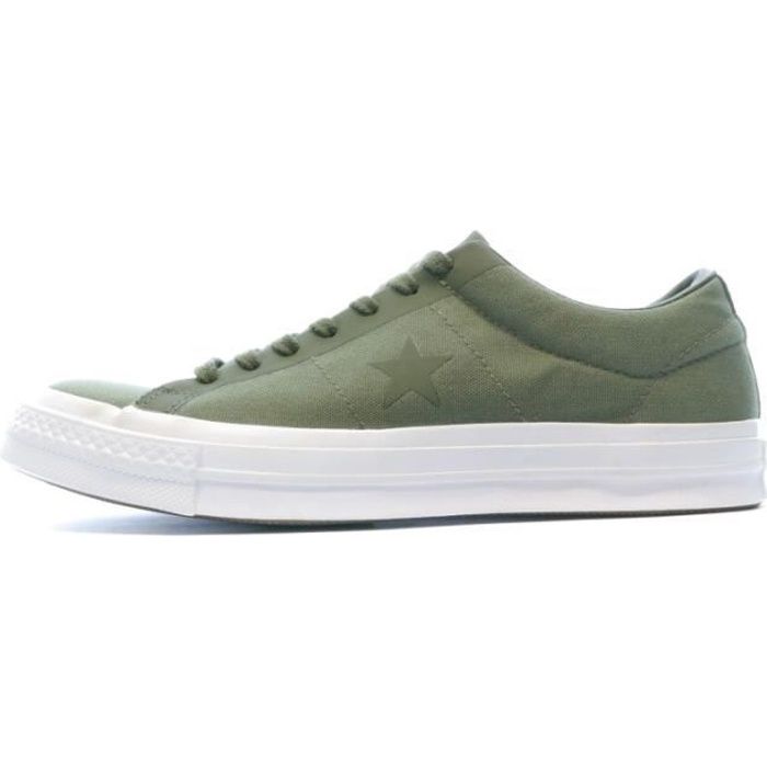 Basket - CONVERSE - One Star OX - Kaki - Femme/Homme - Tige en textile renforcé