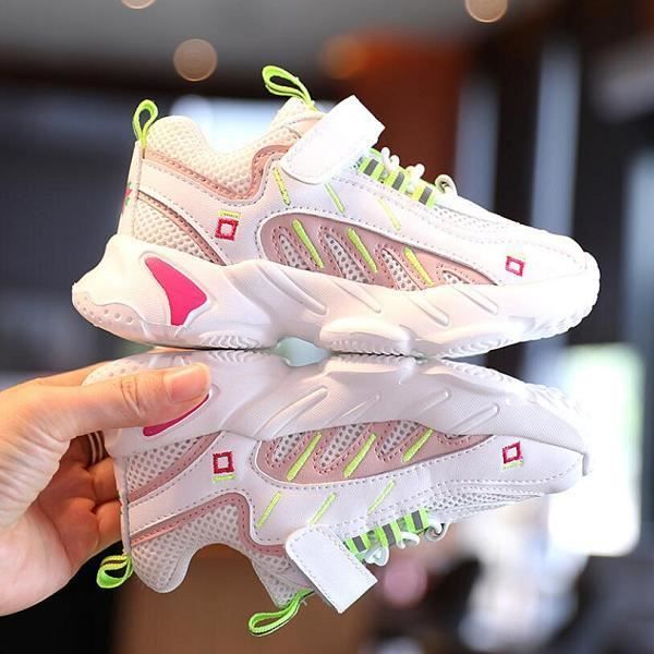 Chaussures Bébé Lumineuses Avec Semelle Clignotante - Taille 23 - Mixte Fille/garçon - Semelle Souple En Mesh - Pour Premiers Pas