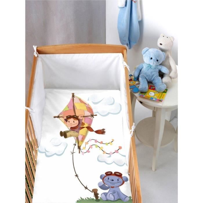 Housse De Couette Bebe Leo Et Ruben 100 X 1 Cm Cdiscount Maison