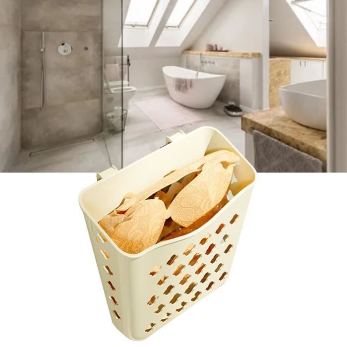Panier à Linge Suspendu A.S.Marelis - Sac à Linge Portable Avec Fermeture Éclair, Crochets Inclus, Gain De Place