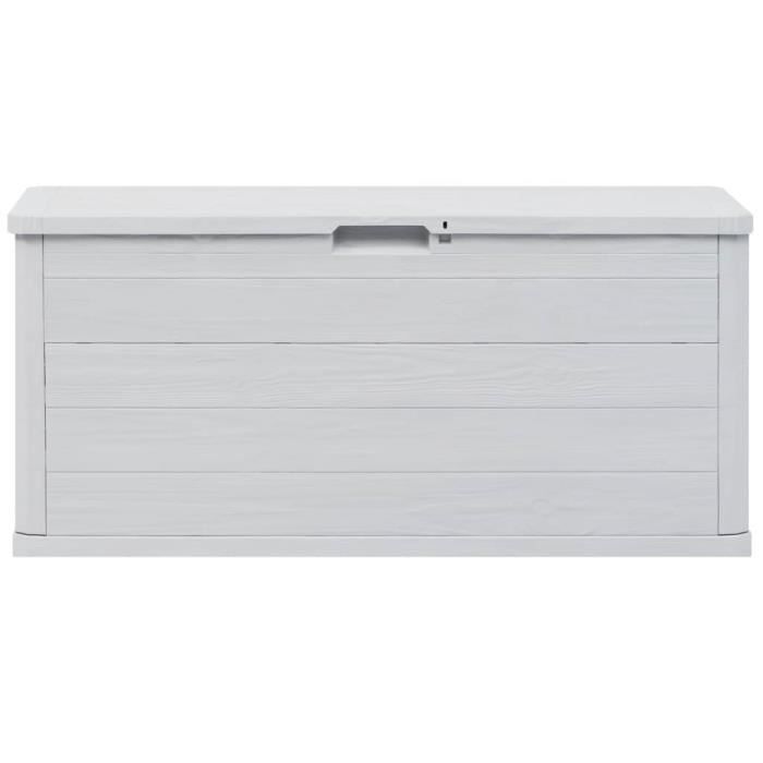 Coffre De Rangement Extérieur 400L Rijoka - 128x65x64 Cm, Résistant Aux Intempéries, Couleur Taupe, Pour Jardin Ou Terrasse