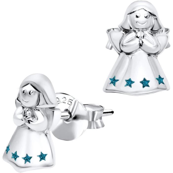 CASSIECA Boucles D'oreilles en Argent Sterling 925 Enfants Filles Bébés