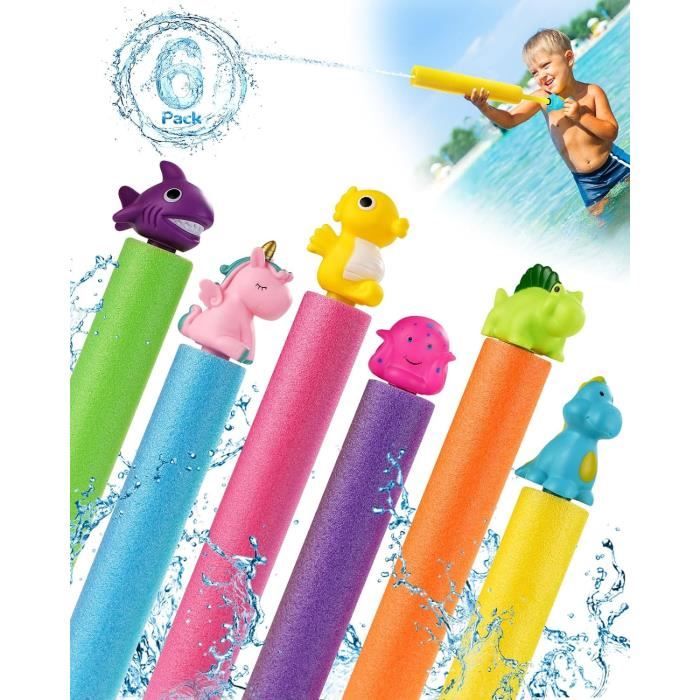 Ucradle Lot De 6 Pistolets à Eau En Mousse, Pour Enfants, 37 Cm, Pour