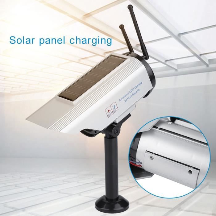 Caméra De Surveillance Factice Avec LED Clignotante - Intérieur/Extérieur - Neuf