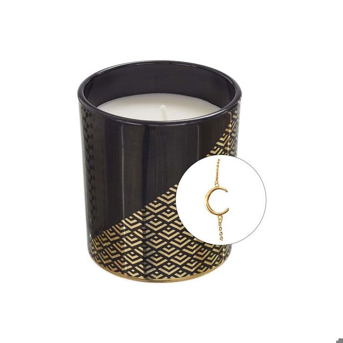 Bougie parfumée avec bijoux surprise 8 cm Noir et or Noir Et Or