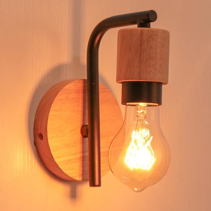 Applique Murale Industrielle IDEGU - Design Poulie Vintage, Abat-jour Cage, E27 Max 40W - Lot De 2