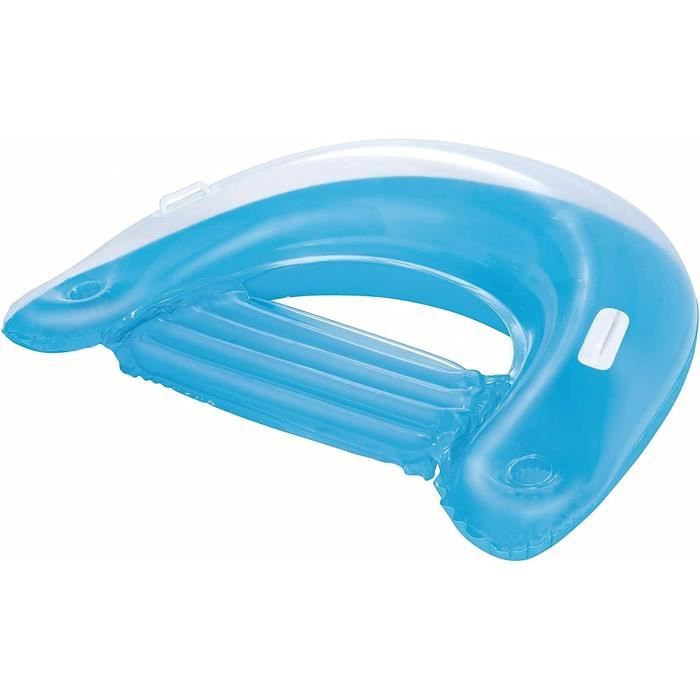 Chaise Gonflable Transparente PVC - Style Jelly - Support 113kg - Pour Intérieur Et Extérieur
