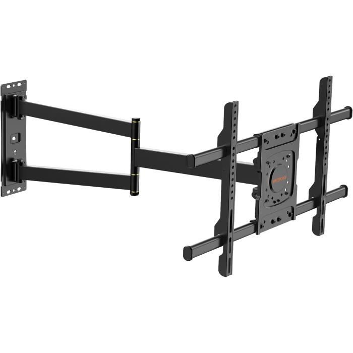 PUTORSEN Support Mural TV 32-70" Inclinable & Orientable VESA 400×400 – Charge 50 Kg – Noir