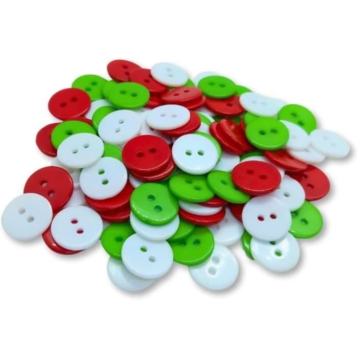 KAM 3104 Lot de 25 boutons pression en plastique Rouge 12,4 mm
