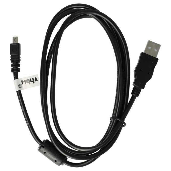 Vhbw Câble USB (Standard USB Type A) 150cm compatible avec Panasonic Lumix DMC-SZ1, DMC-SZ3, DMC-SZ5, DMC-SZ7, DMC-SZ9, DMC-TS3