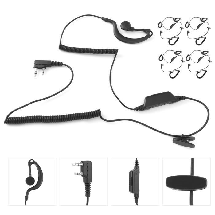 Lot 4 Jouets Écouteurs Espion – Clips Métalliques – Accessoires Talkie-Walkie – Jeux De Rôle Et Déguisement