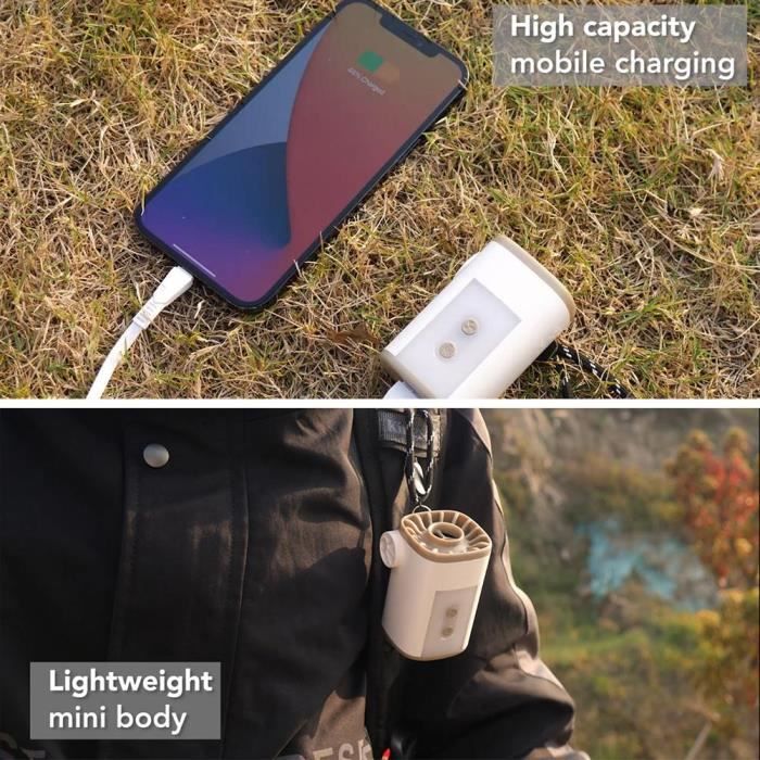 Mini Pompe à Air Portative Avec Lampe De Camping Et Recharge USB - Le Petit Compagnon Nomade