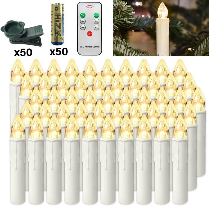 VIDAXL Bougies LED sans fil de Noël avec telecommande 20 pcs RVB pas cher 