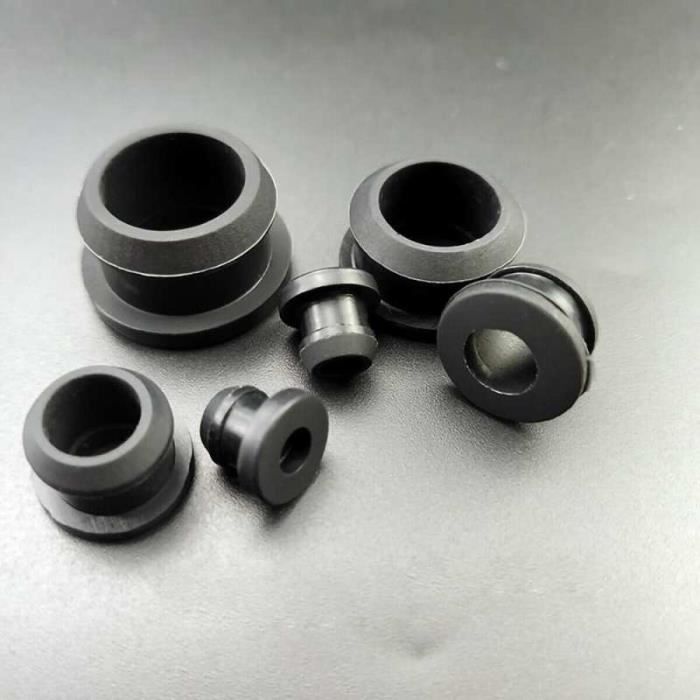 Lot 10 Bouchons Silicone Noir GatherTOOL - Type T - Diamètre 16mm - Protection Prises Et Connecteurs