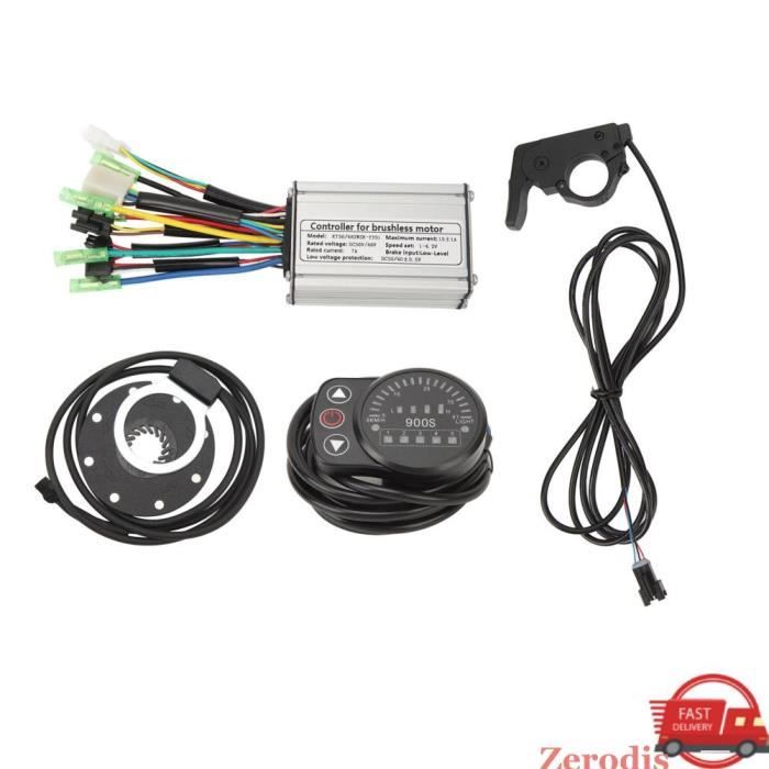 Kit de Conversion de Vélo électrique pour Roue Arrière de 20 Pouces, 72 V 5000 W, Kit de Moteur de Moyeu de Vélo électrique avec Contrôleur, écran LCD, Frein, Accélérateur