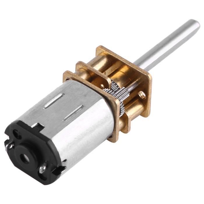Moteur Réducteur 12V 200RPM - Moteur à Engrenages Métal Couple Élevé Sortie D6mm