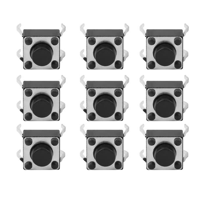 100 Boutons Poussoirs Tactiles Momentanés - Micro Interrupteurs 6x6x6 Mm, Pour Circuits électroniques