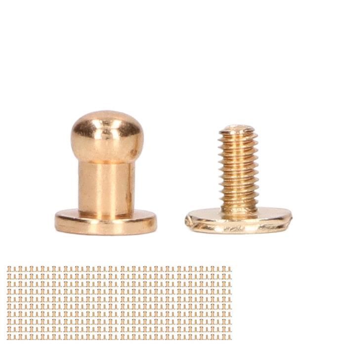 DEX Fdit attaches à tête ronde Lot de 20 rivets en laiton résistant à