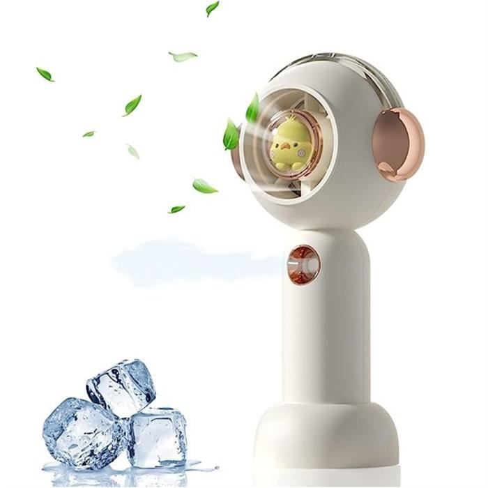 Ventilateur Portable Rechargeable Avec Pince - 3 Vitesses, Silencieux, Pour Voyage Et Bureau