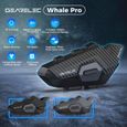 GEARELEC Whale pro Intercom Moto Bluetooth, Intercom En Temps Réel pour 12 personnes/Étanche /Bluetooth5.2 /Réduction Bruit-1