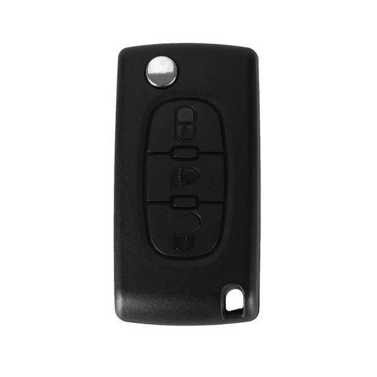 Coque Clé Télécommande 3 Boutons Compatible Citroën C4 C5 C6 – Boîtier Plip Avec Pile CR1620 Incluse, Remplacement Facile