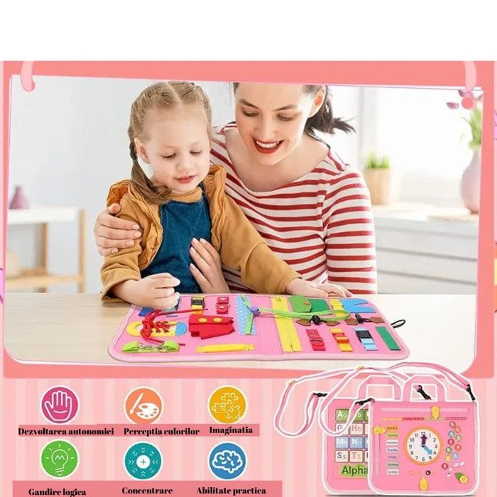Busy board Montessori Joyreal 2 ans, jeux éducatifs sensoriels avec LED