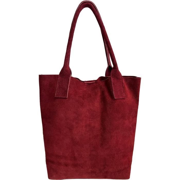 Sac shopper daim on sale