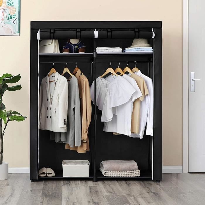 Armoire De Rangement Compacte Anti-poussière En Acier - Pour Chambre, Appartement, Gain De Place