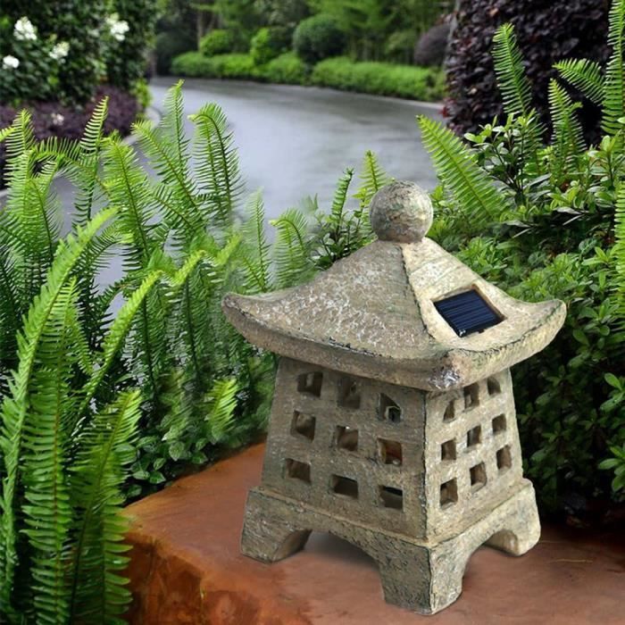 Statue en Pierre d'ornement de Jardin - Lanterne Japonaise à Trois